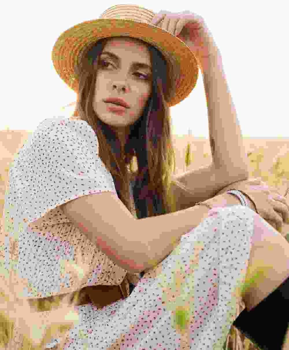 Dots Print Floral Dress - Image 3