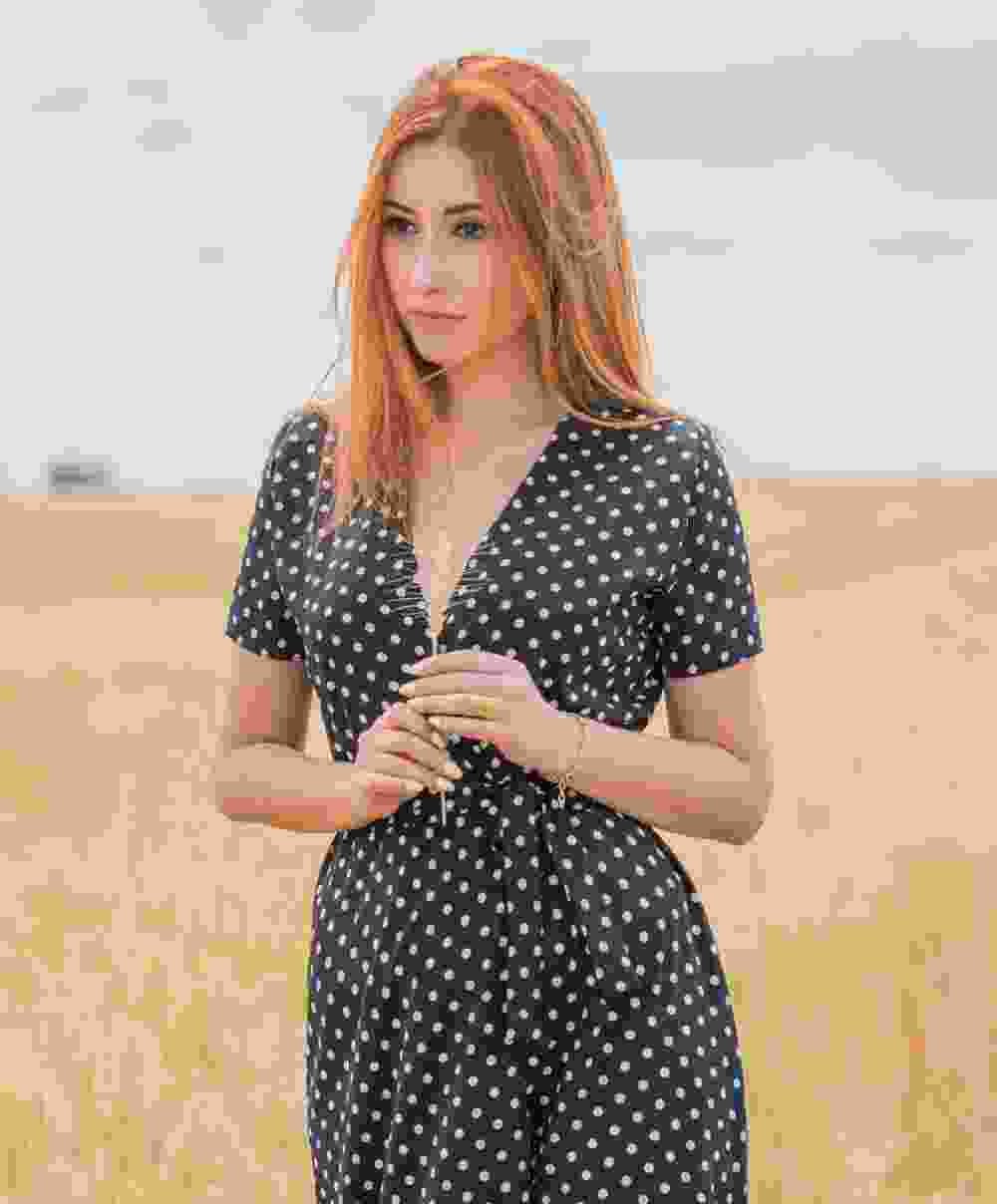 Polka Dots Printed Dress - Image 5