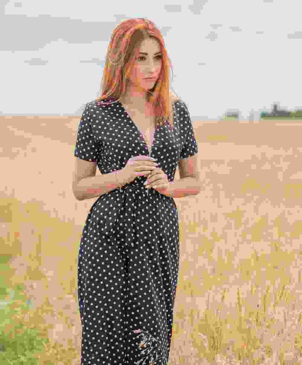 Polka Dots Printed Dress - Image 4