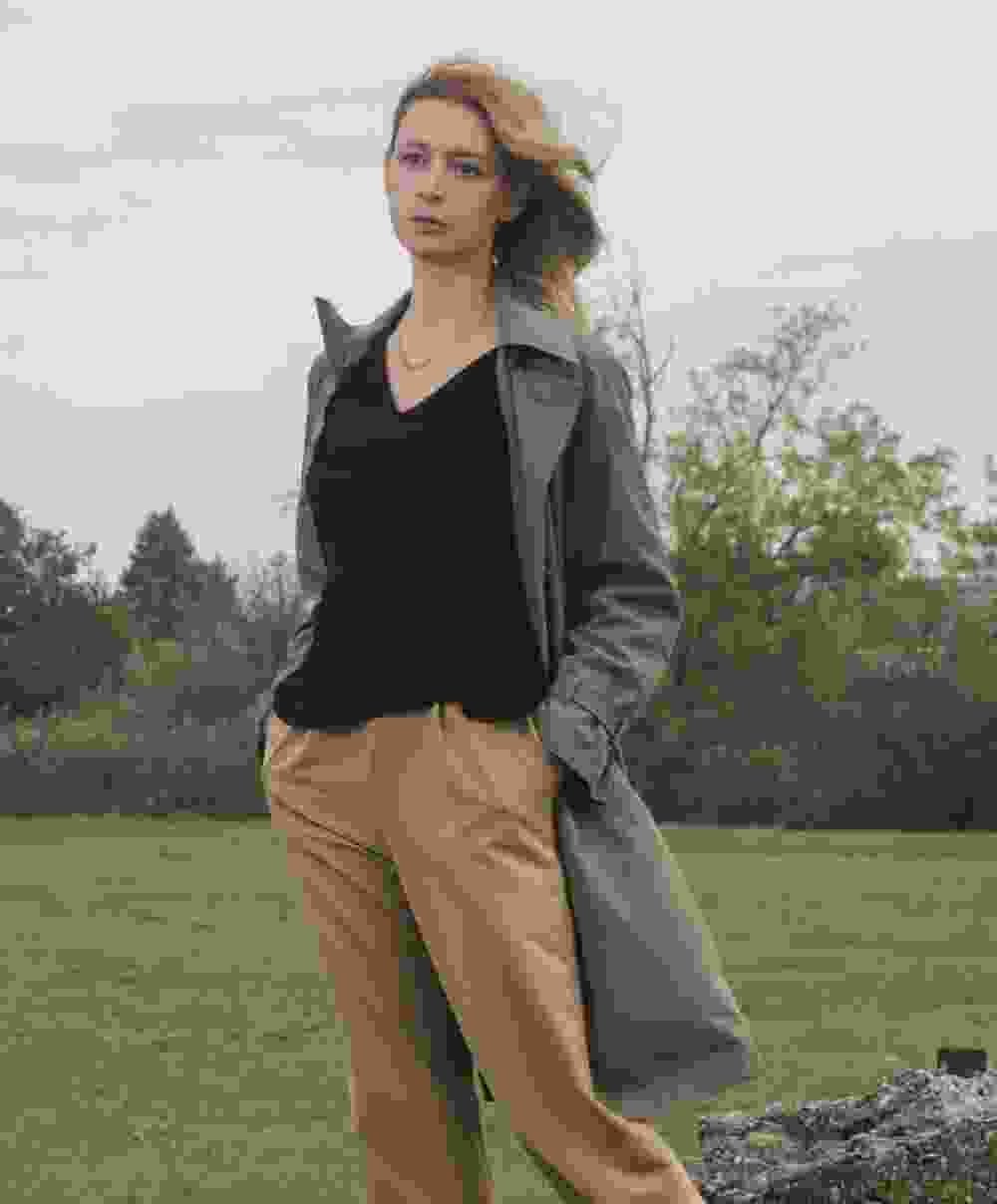 Green Color Trench Coat - Image 4
