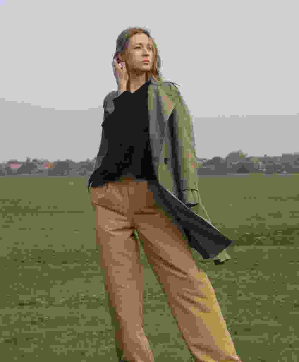Green Color Trench Coat - Image 3