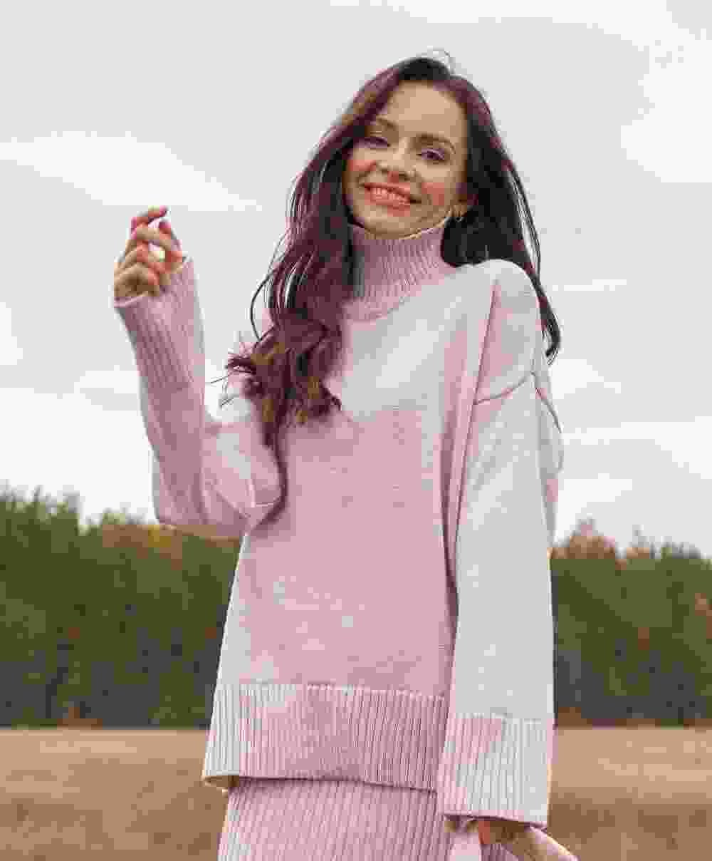 Knitted Pattern Sweater - Image 3